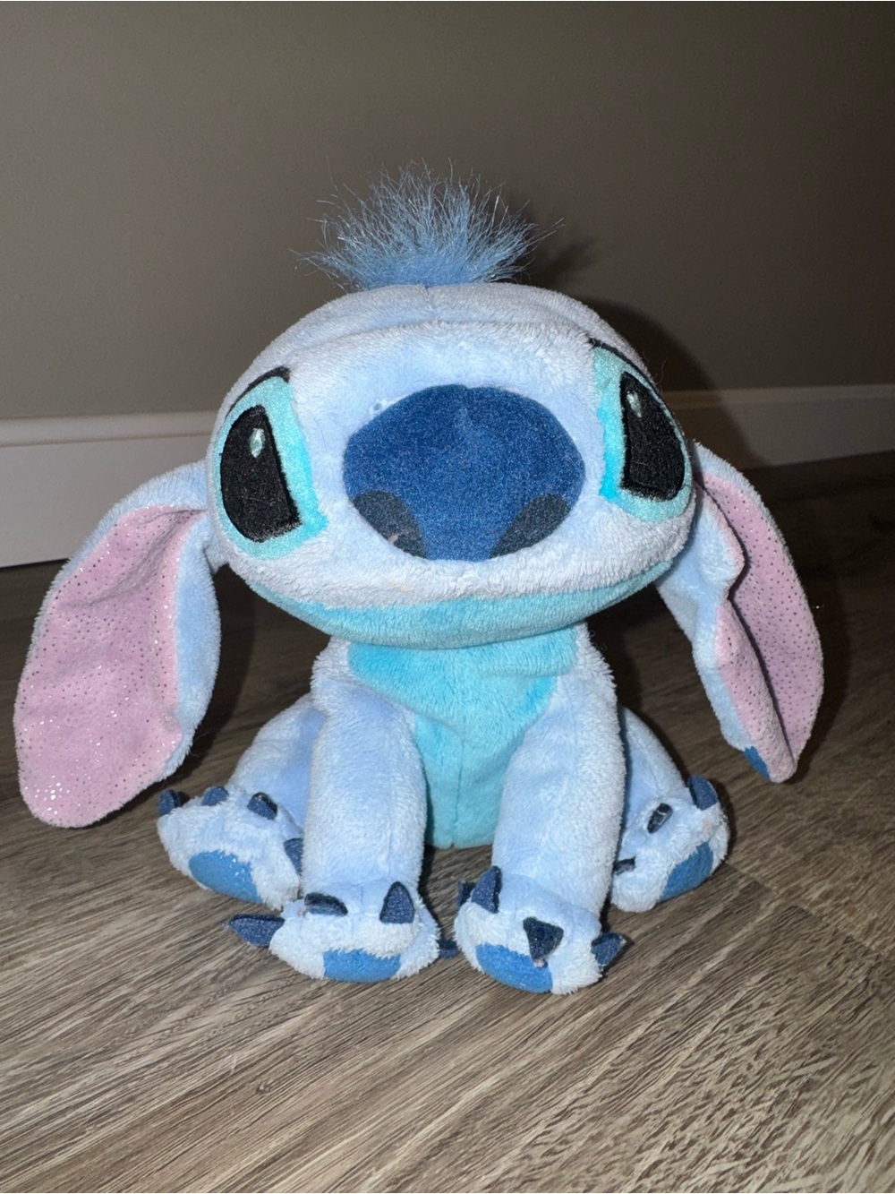 Disney Blue Stitch Plush with Pink Inner Ears
